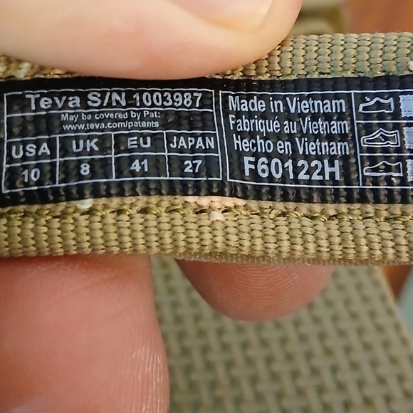 Teva Original Universal Sandals Womens 10 Green Strap Hiking Outdoors 1003987 * - Picture 5 of 8